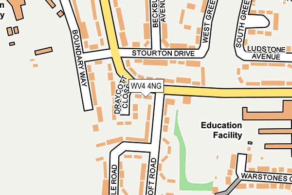 WV4 4NG map - OS OpenMap – Local (Ordnance Survey)