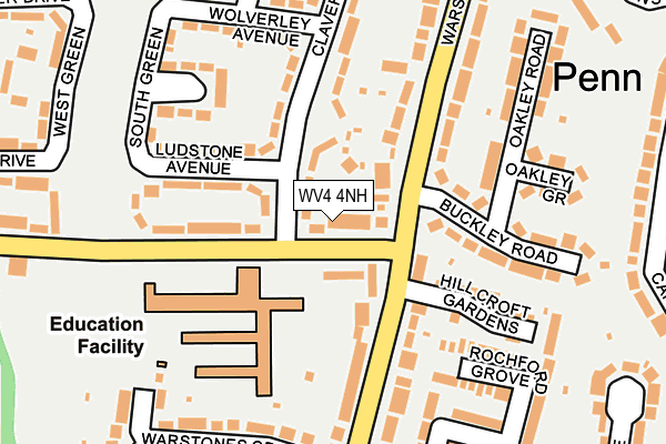 WV4 4NH map - OS OpenMap – Local (Ordnance Survey)