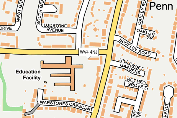 WV4 4NJ map - OS OpenMap – Local (Ordnance Survey)