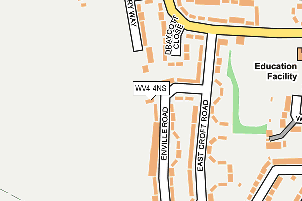 WV4 4NS map - OS OpenMap – Local (Ordnance Survey)