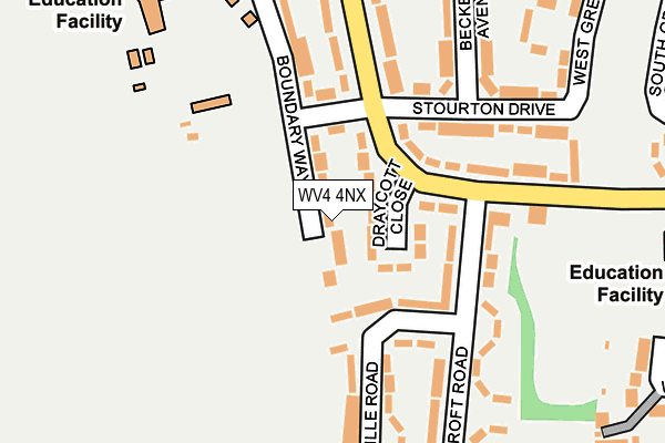 WV4 4NX map - OS OpenMap – Local (Ordnance Survey)