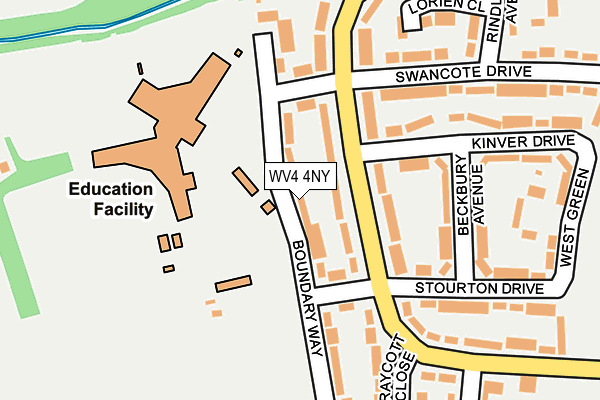 WV4 4NY map - OS OpenMap – Local (Ordnance Survey)