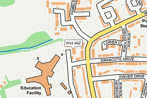 WV4 4NZ map - OS OpenMap – Local (Ordnance Survey)