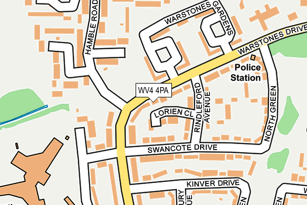 WV4 4PA map - OS OpenMap – Local (Ordnance Survey)