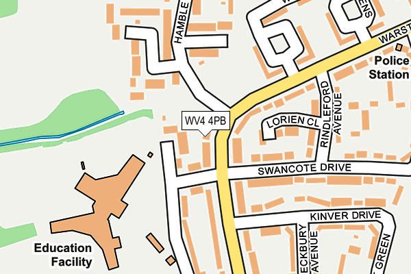 WV4 4PB map - OS OpenMap – Local (Ordnance Survey)