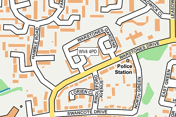 WV4 4PD map - OS OpenMap – Local (Ordnance Survey)