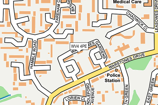 WV4 4PE map - OS OpenMap – Local (Ordnance Survey)