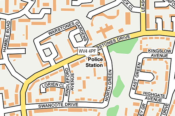 WV4 4PF map - OS OpenMap – Local (Ordnance Survey)