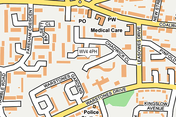 WV4 4PH map - OS OpenMap – Local (Ordnance Survey)