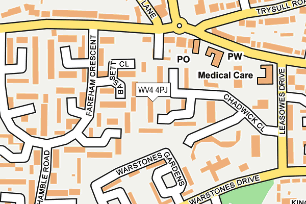 WV4 4PJ map - OS OpenMap – Local (Ordnance Survey)