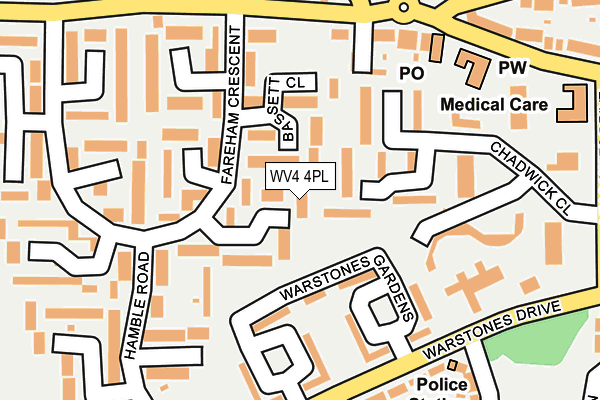 WV4 4PL map - OS OpenMap – Local (Ordnance Survey)