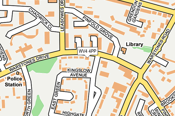 WV4 4PP map - OS OpenMap – Local (Ordnance Survey)