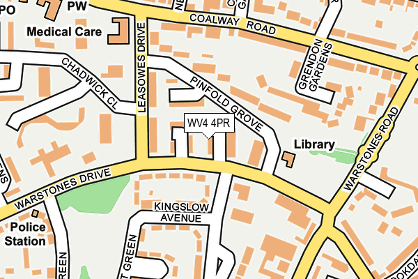 WV4 4PR map - OS OpenMap – Local (Ordnance Survey)