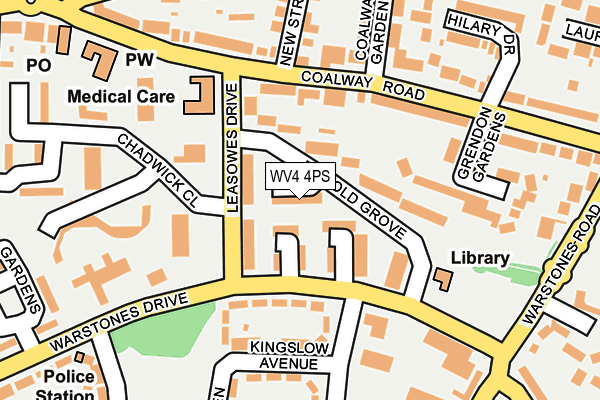 WV4 4PS map - OS OpenMap – Local (Ordnance Survey)