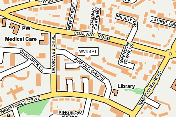 WV4 4PT map - OS OpenMap – Local (Ordnance Survey)