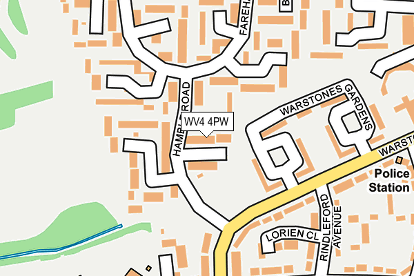 WV4 4PW map - OS OpenMap – Local (Ordnance Survey)