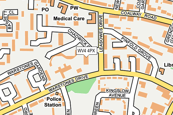 WV4 4PX map - OS OpenMap – Local (Ordnance Survey)