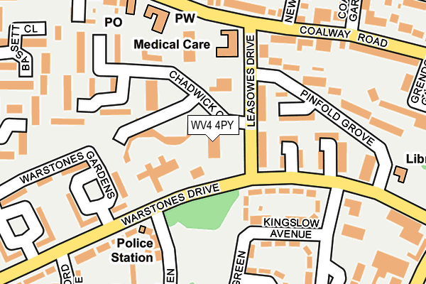 WV4 4PY map - OS OpenMap – Local (Ordnance Survey)