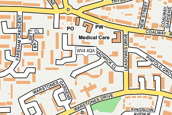 WV4 4QA map - OS OpenMap – Local (Ordnance Survey)