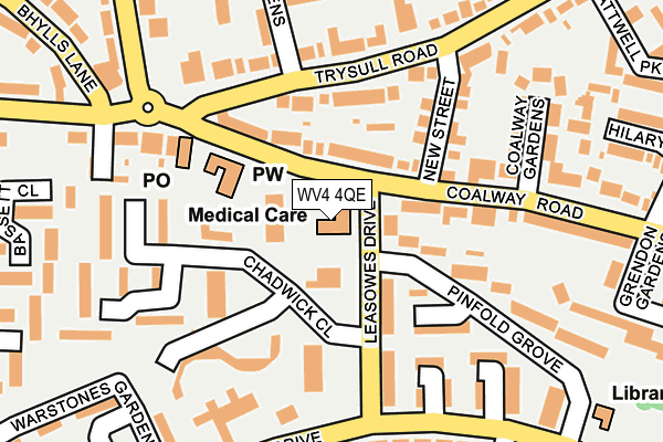 WV4 4QE map - OS OpenMap – Local (Ordnance Survey)