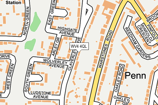 WV4 4QL map - OS OpenMap – Local (Ordnance Survey)