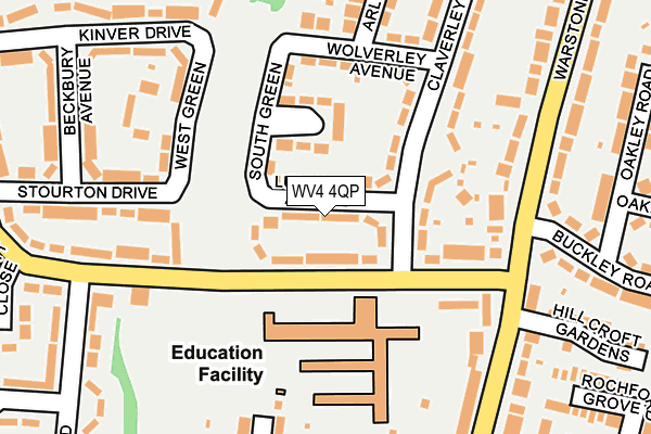 WV4 4QP map - OS OpenMap – Local (Ordnance Survey)