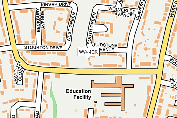 WV4 4QR map - OS OpenMap – Local (Ordnance Survey)