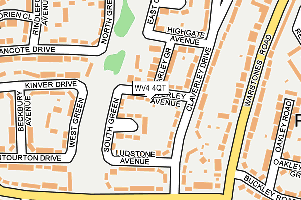 WV4 4QT map - OS OpenMap – Local (Ordnance Survey)