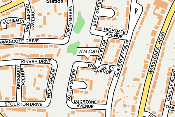 WV4 4QU map - OS OpenMap – Local (Ordnance Survey)