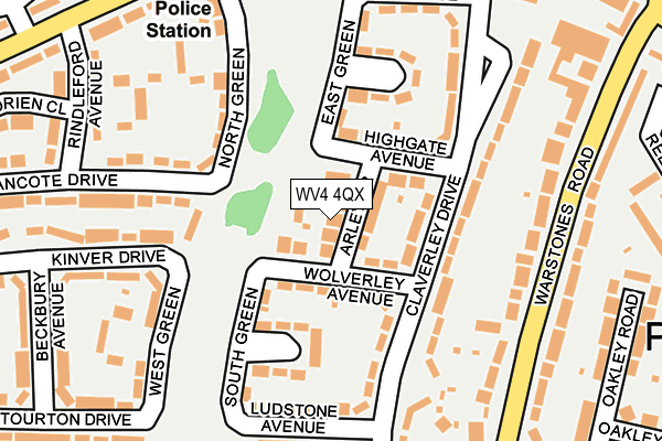 WV4 4QX map - OS OpenMap – Local (Ordnance Survey)