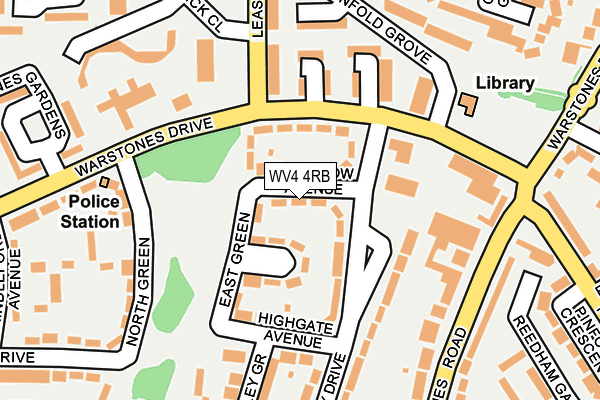 WV4 4RB map - OS OpenMap – Local (Ordnance Survey)