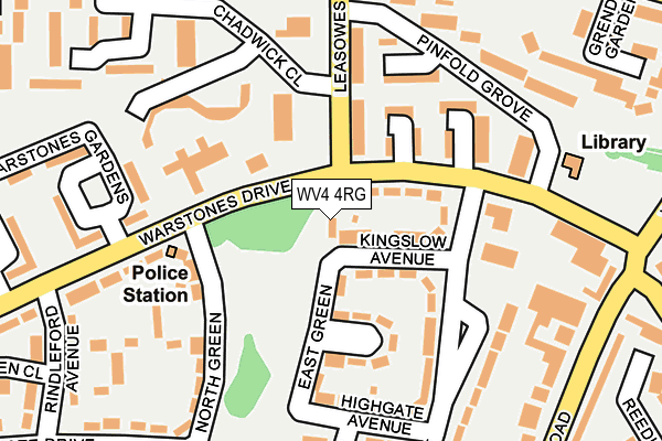 WV4 4RG map - OS OpenMap – Local (Ordnance Survey)