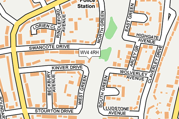 WV4 4RH map - OS OpenMap – Local (Ordnance Survey)