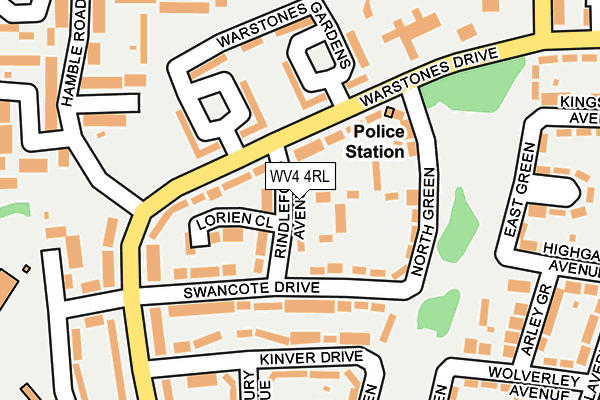 WV4 4RL map - OS OpenMap – Local (Ordnance Survey)