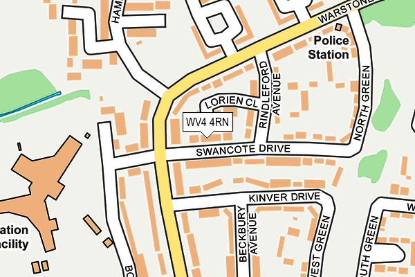 WV4 4RN map - OS OpenMap – Local (Ordnance Survey)