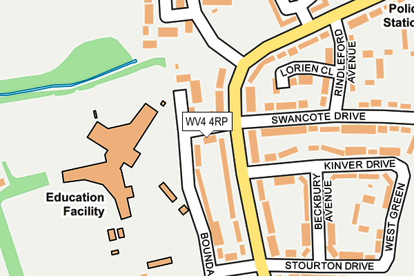 WV4 4RP map - OS OpenMap – Local (Ordnance Survey)