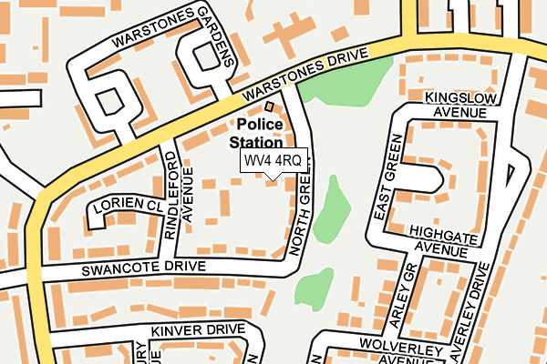 WV4 4RQ map - OS OpenMap – Local (Ordnance Survey)