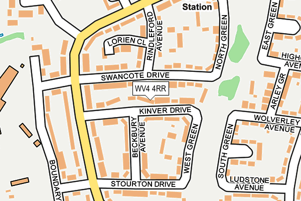 WV4 4RR map - OS OpenMap – Local (Ordnance Survey)