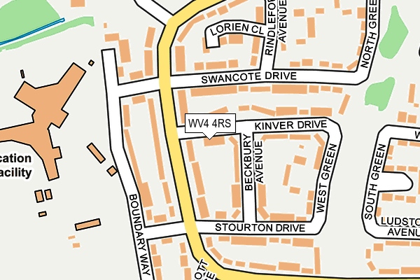 WV4 4RS map - OS OpenMap – Local (Ordnance Survey)