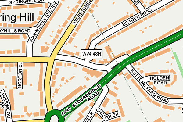 WV4 4SH map - OS OpenMap – Local (Ordnance Survey)