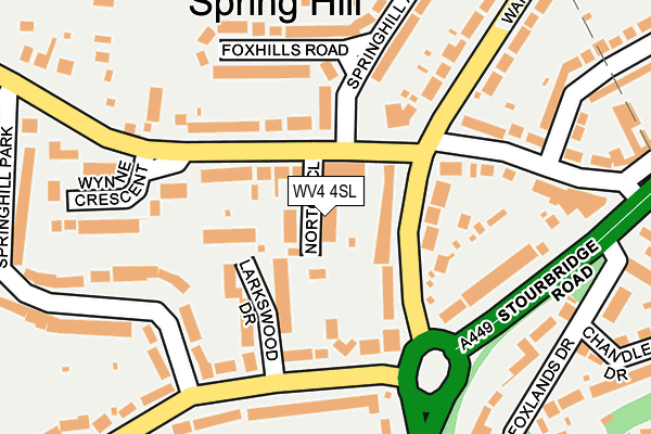 WV4 4SL map - OS OpenMap – Local (Ordnance Survey)