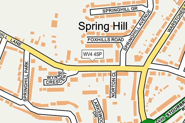 WV4 4SP map - OS OpenMap – Local (Ordnance Survey)