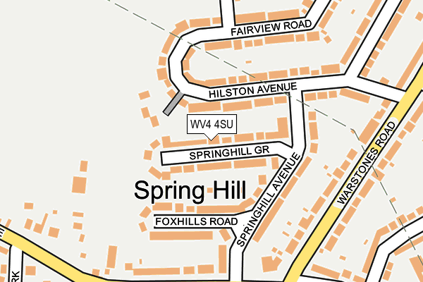 WV4 4SU map - OS OpenMap – Local (Ordnance Survey)