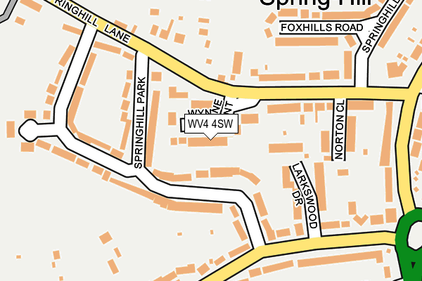 WV4 4SW map - OS OpenMap – Local (Ordnance Survey)