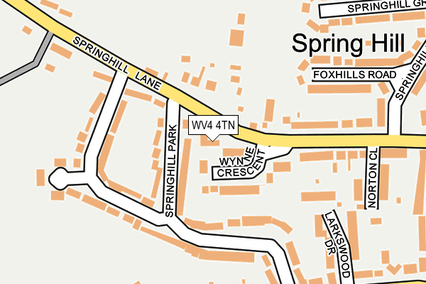 WV4 4TN map - OS OpenMap – Local (Ordnance Survey)