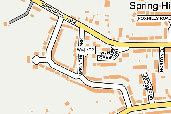 WV4 4TP map - OS OpenMap – Local (Ordnance Survey)