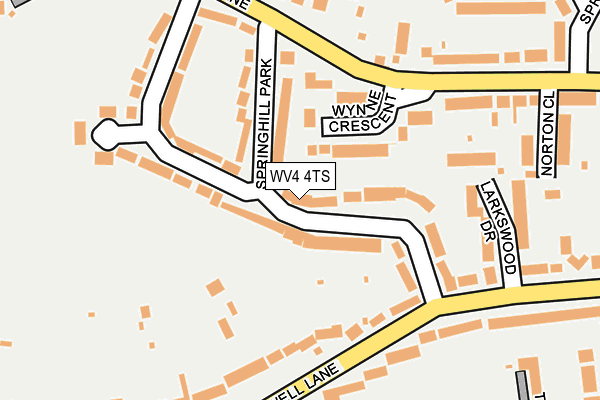 WV4 4TS map - OS OpenMap – Local (Ordnance Survey)