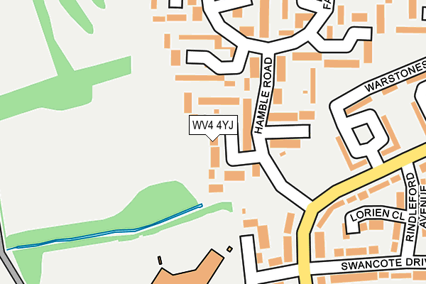 WV4 4YJ map - OS OpenMap – Local (Ordnance Survey)