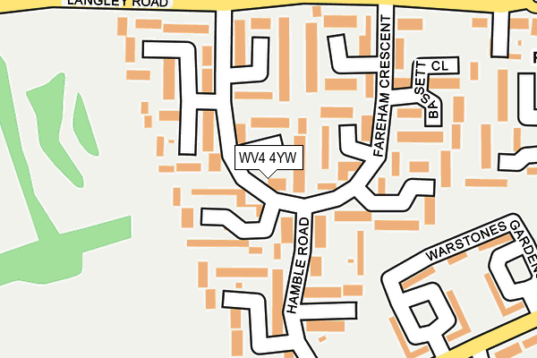 WV4 4YW map - OS OpenMap – Local (Ordnance Survey)