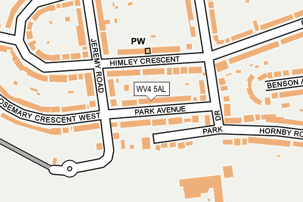 WV4 5AL map - OS OpenMap – Local (Ordnance Survey)